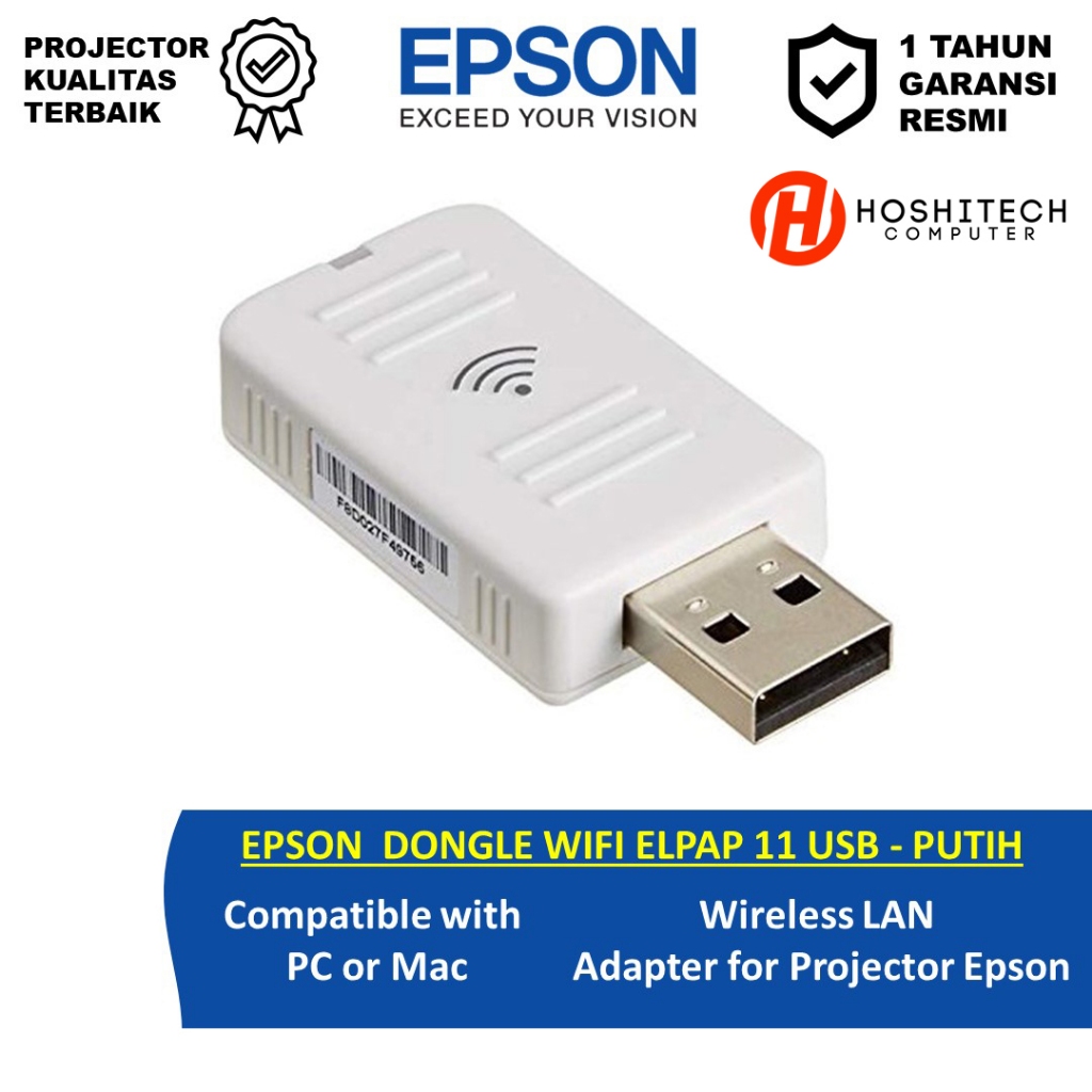 EPSON WIRELESS LAN ADAPTER ELPAP11 USB WIFI PROJECTOR EPSON