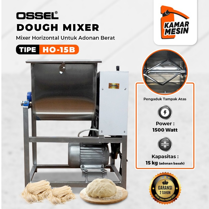 Termurah OSSEL Mixer Adonan Horizontal Ossel Mixer Mie Mixer Roti Horizontal 15 kg Mixer Pengaduk