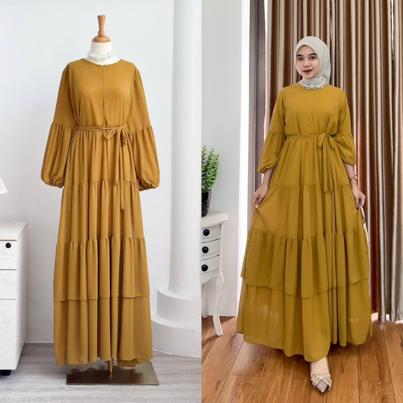 ERNESYA MAXY DRES PESTA SIMPLE ELEGAN / HARI RAYA WANITA BUSUI