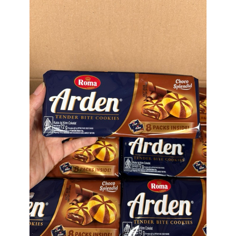 

agen distributor makanan ringan snack ultah anak cemilan biskuit roma arden tender bite cookies choco spendid pack murah