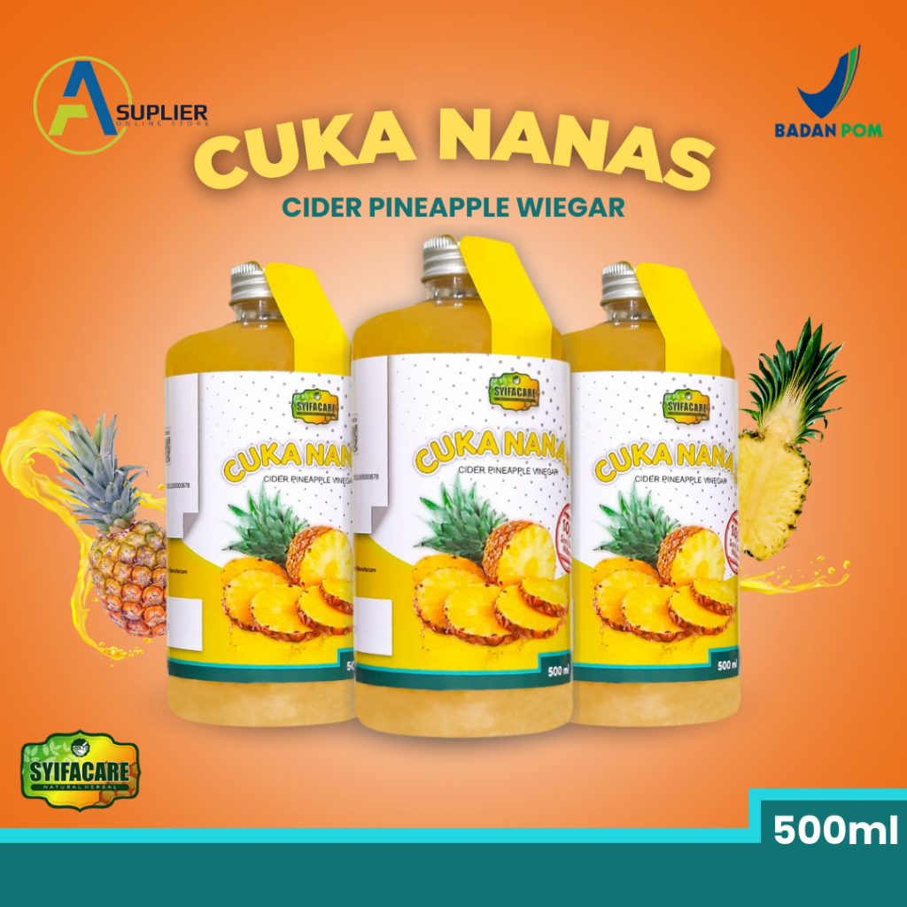 

Paket 3 Cuka Nanas Syifacare - Mengatasi Permasalahan Asam Urat Menurunkan Gula Darah BPOM