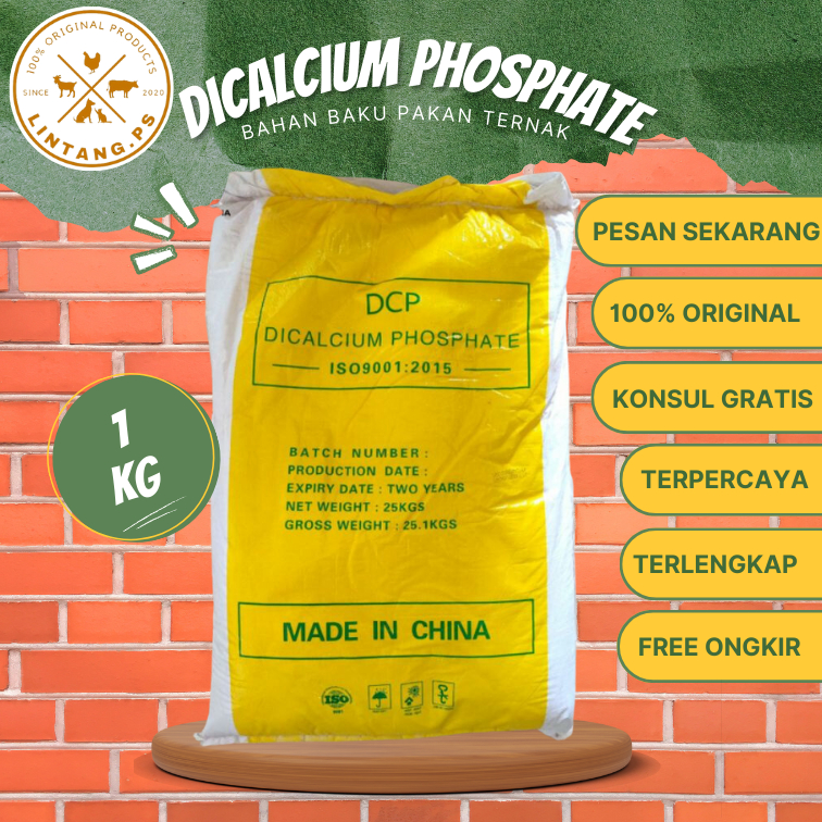Dicalcium Phosphate/DCP 1 Kg - Dicalcium Phosphate/DCP Kemasan 1 Kg - Bahan Baku Pakan Ternak
