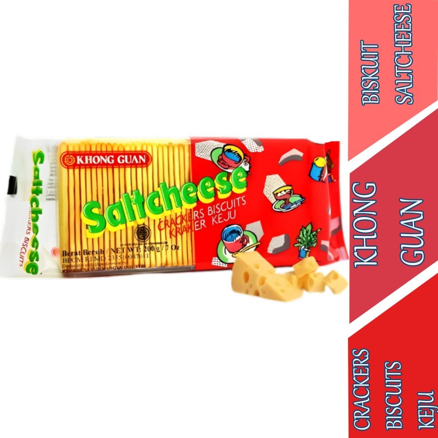 

Biskuit Crackers Keju - Khong Guan - Biskuit Kraker Salthcheese - 200gr