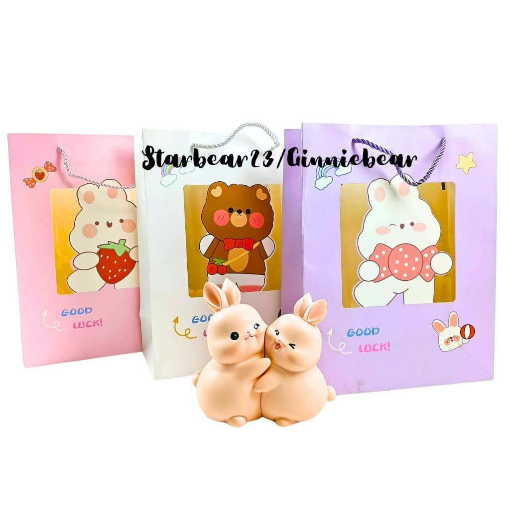 

paperbag tutup plus perekat motif the lovely bear (FAY 644)