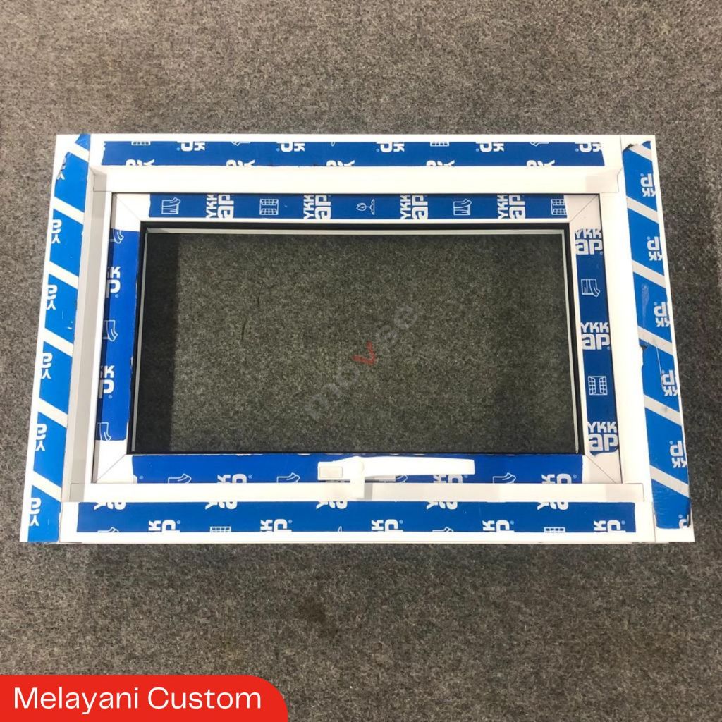 YKK ap Window: Jendela Aluminium 3" 80 x 50 cm Putih / Hitam