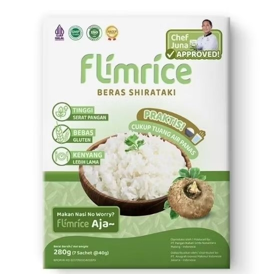 

Flimrice Nasi Shirataki (Nasi Diet) - 1 box isi 7 sachet