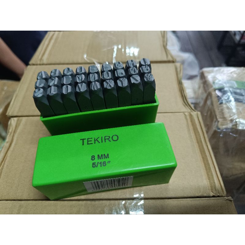 Huruf ketok 8mm Tekiro