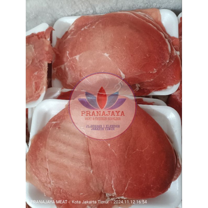 

DAGING SAPI SLICE PREMIUM, DAGING TERIYAKI, SUKIYAKI, YAKINIKU , SLICE LOW FAT 500GR