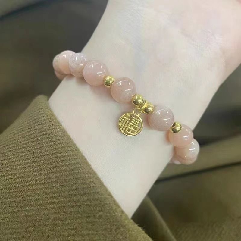 Gelang Tangan Aksesoris Strawberry crystal#Gelang Giok Strawberry crystal #Manik-Manik Strawberry cr