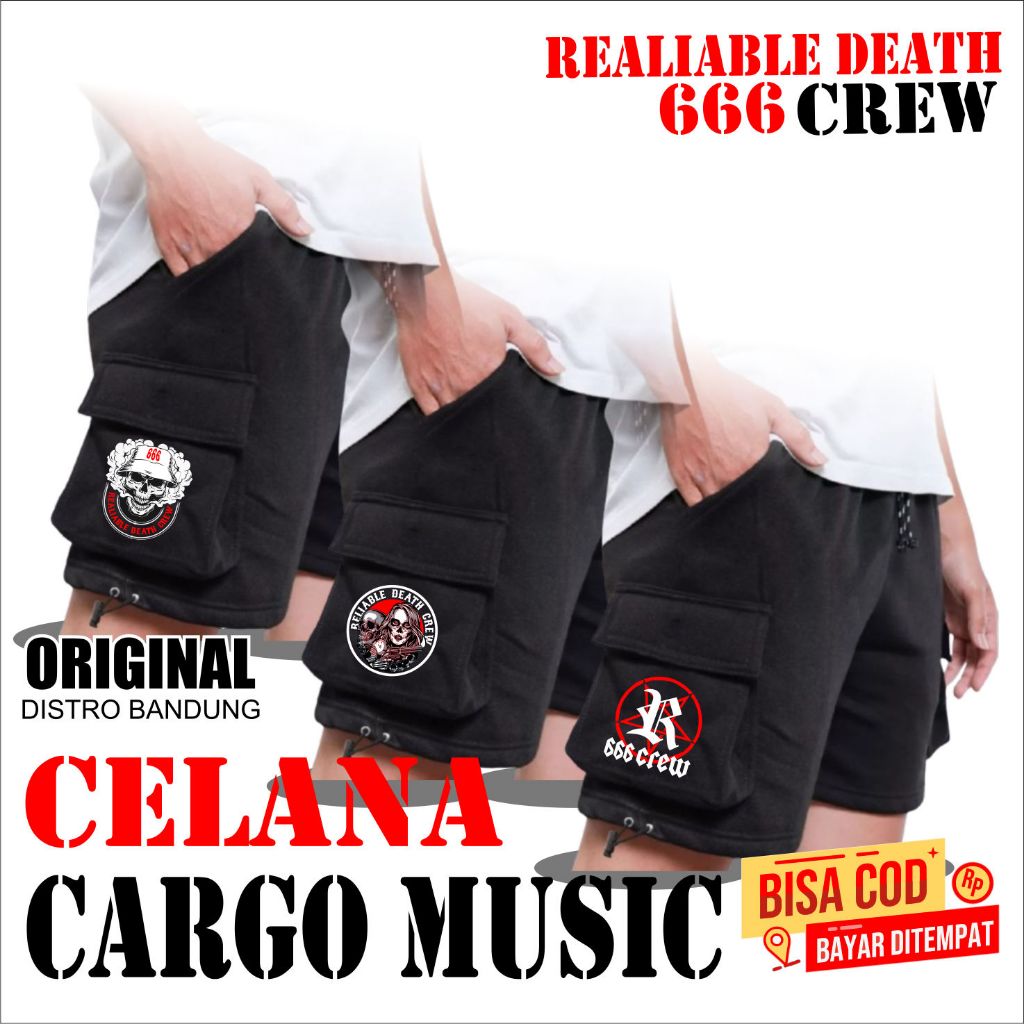 CELANA KARGO RELIABLE DEATH 666 METAL  ORIGINAL 120% - CELANA BOARSHOT TENGGKORAK FLECCE CATTON Hita