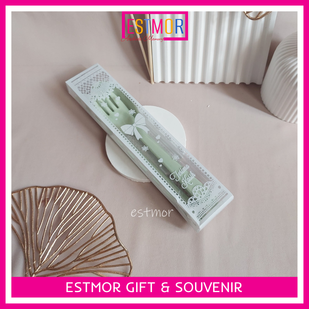 SENDOK GARPU SET ALAT MAKAN | SOUVENIR ALAT MAKAN | SOUVENIR SENDOK GARPU PLASTIK KEMASAN MIKA | SEN