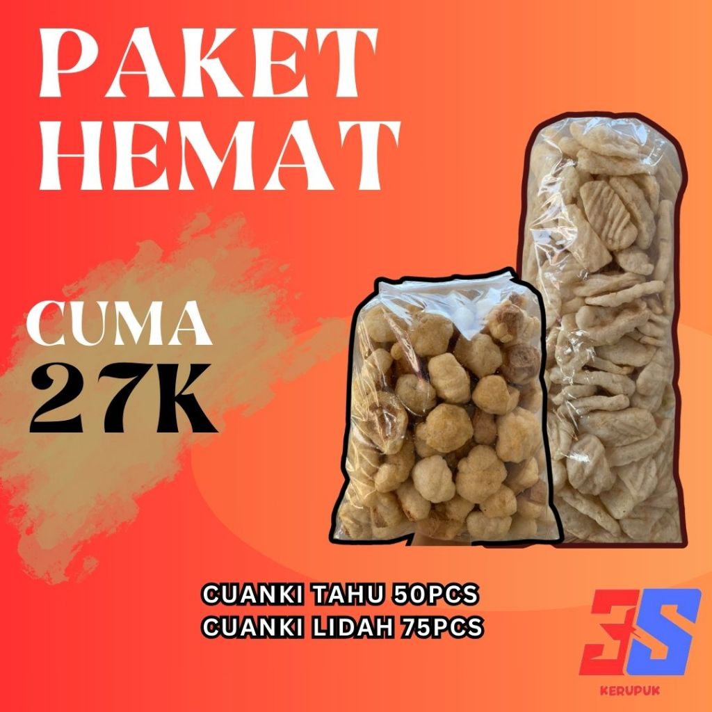 

Paket Hemat Cuanki LIdah 75pcs Cuanki Tahu 50pcs