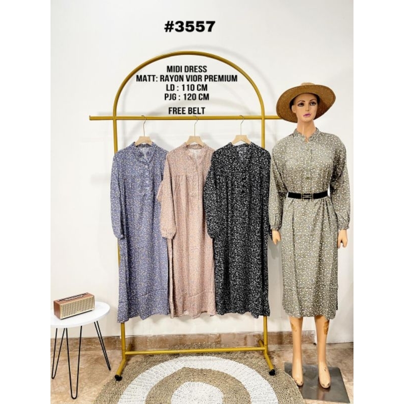 Midi dress rayon/midi dress rayon vior/midi dress rayon twill/midi dress gesper/midi dress bunga/mid