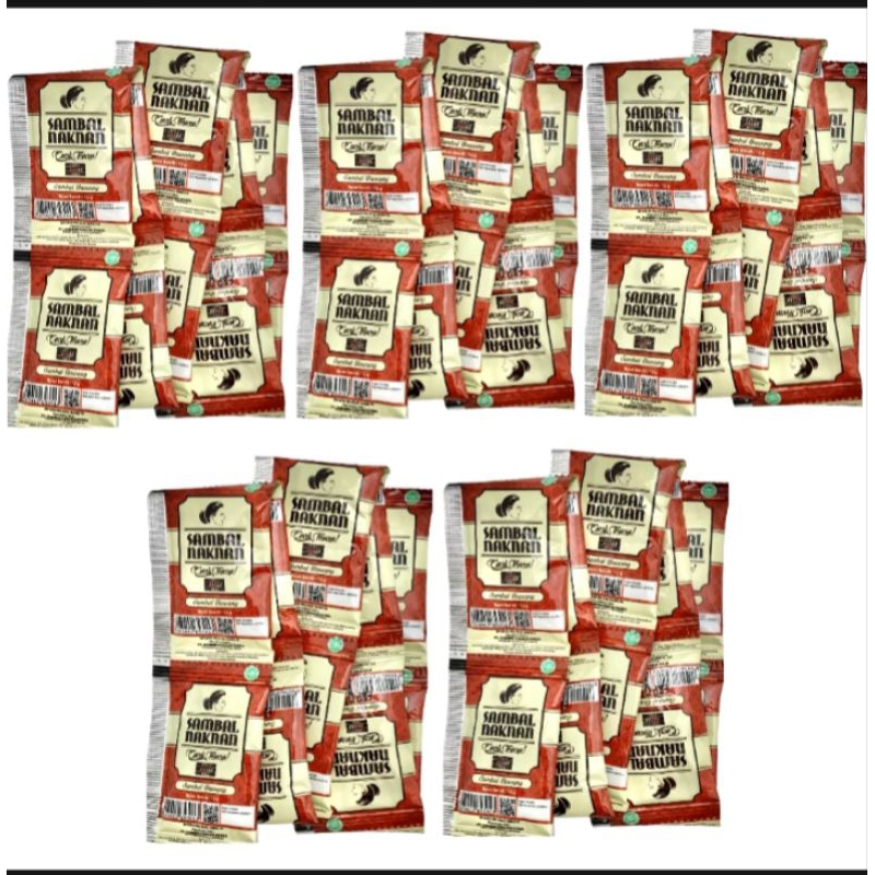 

Sambal Naknan Sachet Level 3 ( 1 Pack Isi 50 pcs ) • Sambal Bawang • Enak Tenan • Expired Date : 2027