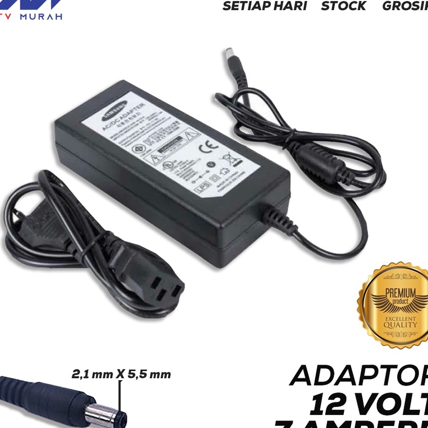Boom Adaptor DC 12V7A Samsung mmx21mm II Adaptor Dvr 12 Volt 7 Ampere Berkapasitas Murni