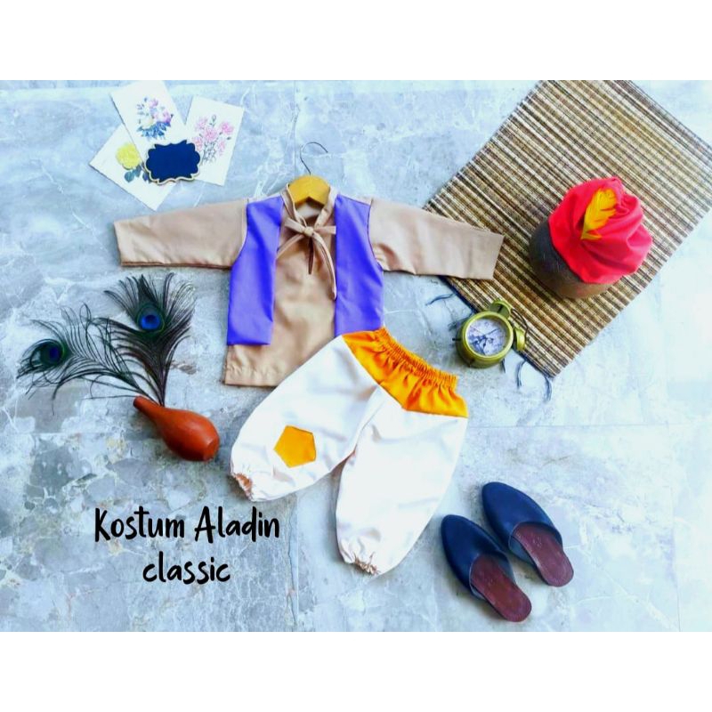 KOSTUM ALADIN CLASSIC NEWBORN/BAYI/ANAK/KOSTUM COSPLAY ALADIN/KOSTUM ANAK LAKI-LAKI/KOSTUM PHOTOSHOO