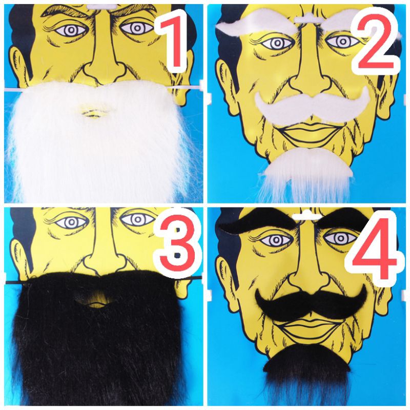 Mainan jenggot dan kumis palsu untuk drama