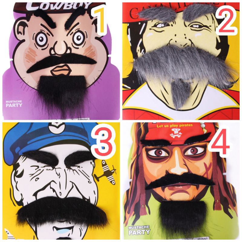 mainan alis kumis jenggot palsu