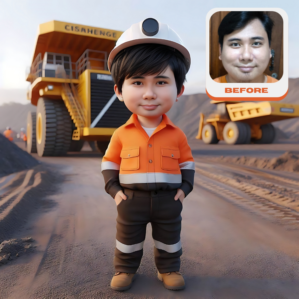 JASA EDIT/DESAIN AI ANAK TAMBANG KARIKATUR |  edit foto ai, anak tambang, edit foto karikatur, edit 