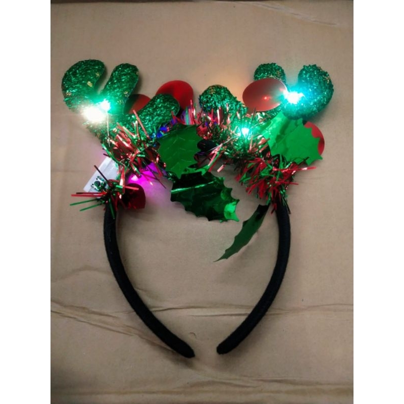 BANDO BANDANA NATAL LAMPU LED PREMIUM VARIAN TANDUK RUSA