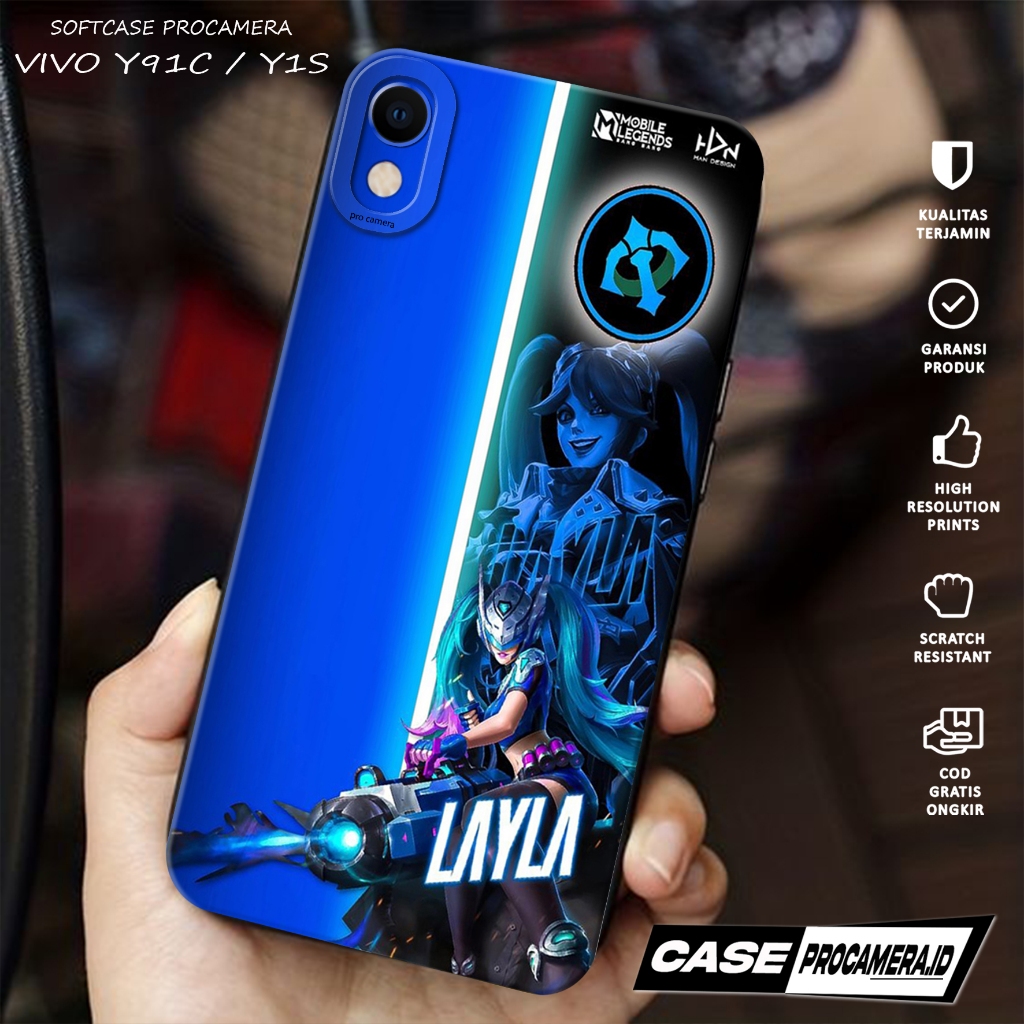 Case compatible for VIVO Y91C / Y1S - Casing Procamera VIVO Terbaru 2025 { Case MPL} Silikon Hp  - K