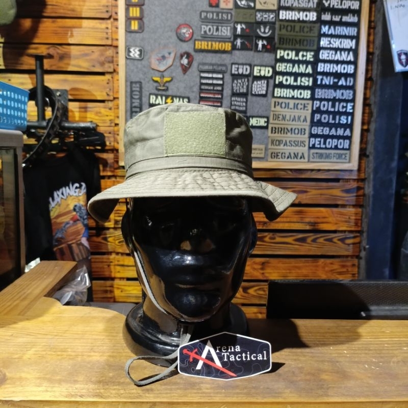 TOPI RIMBA HIJAU BRIMOB TACTICAL RIPSTOP