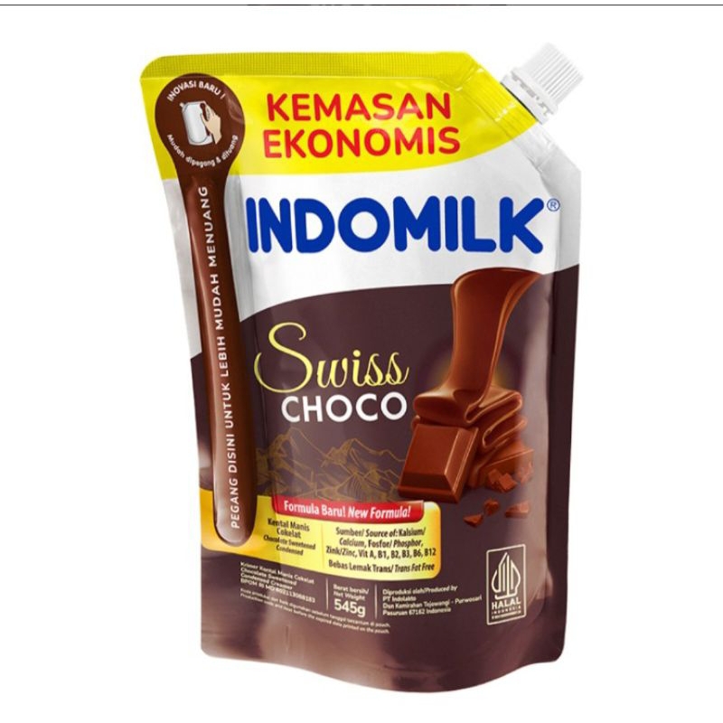 

Indomilk Krimer Kental Manis Swiss Choco Pouch 545 g