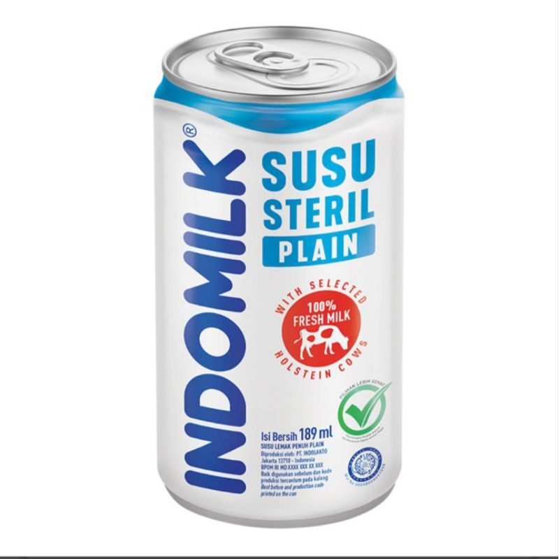 

Indomilk Susu Steril Plain Kaleng 189 ml