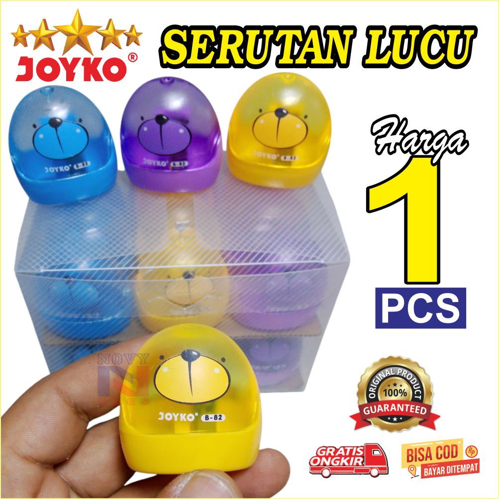 

Rautan Pensil, Serutan Pensil JOYKO, Peruncing Pensil, Joyko Sharpener B-82 HARGA 1 PCS