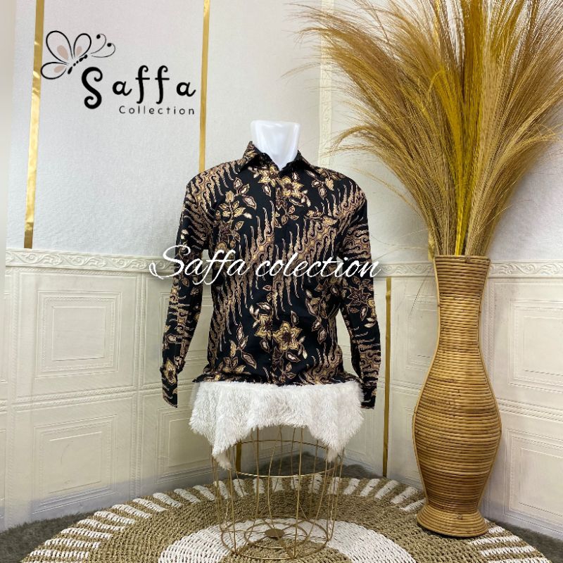 Baju Batik Baju Premium Pria Model Trendy Simple Pakaian Resepsi Keren Desain Berkelas Elegan Atasan