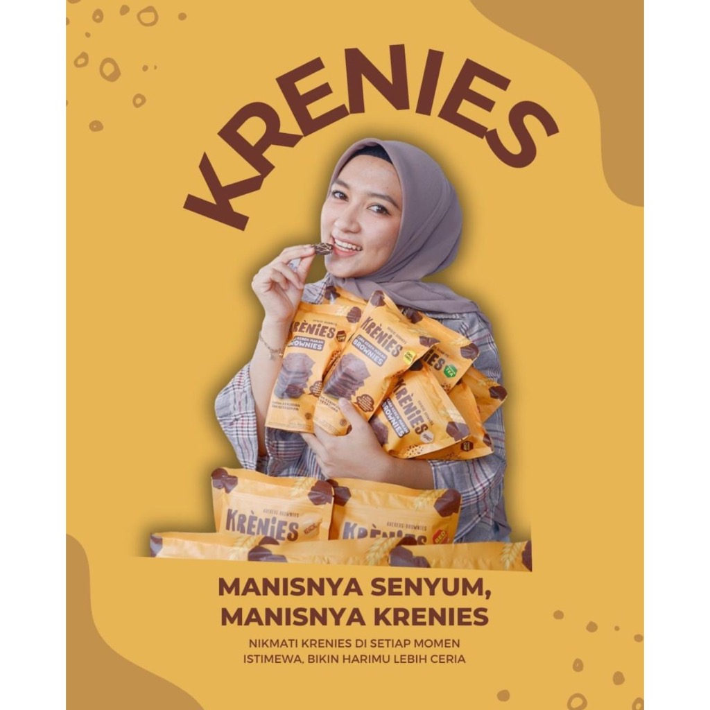 

KRENIES Makanan Ringan Krekers Brownies Snack Viral Kekinian Brownies Panggang