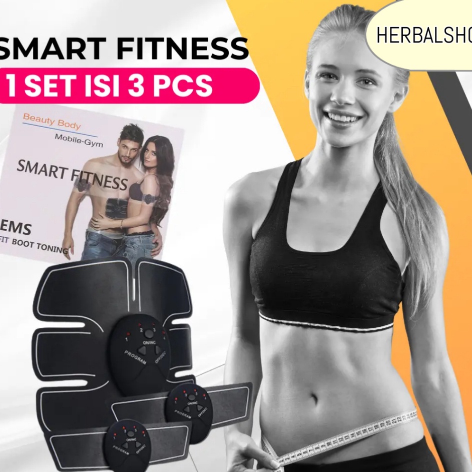 Grosir Khusus  EMS Smart Fitness 3 in 1 GYM SET Untuk Mengecilkan Perut Otot Perut Sixpack Pria Wani