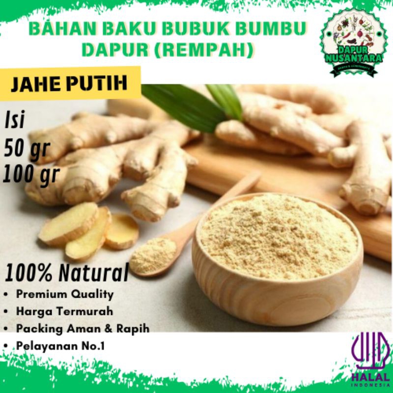 

Bumbu Dapur Bubuk (JAHE PUTIH BUBUK) Rempah Lengkap Murah Grosir Alami Natural 100% Penyedap Rasa Masakan Halal Premium Quality