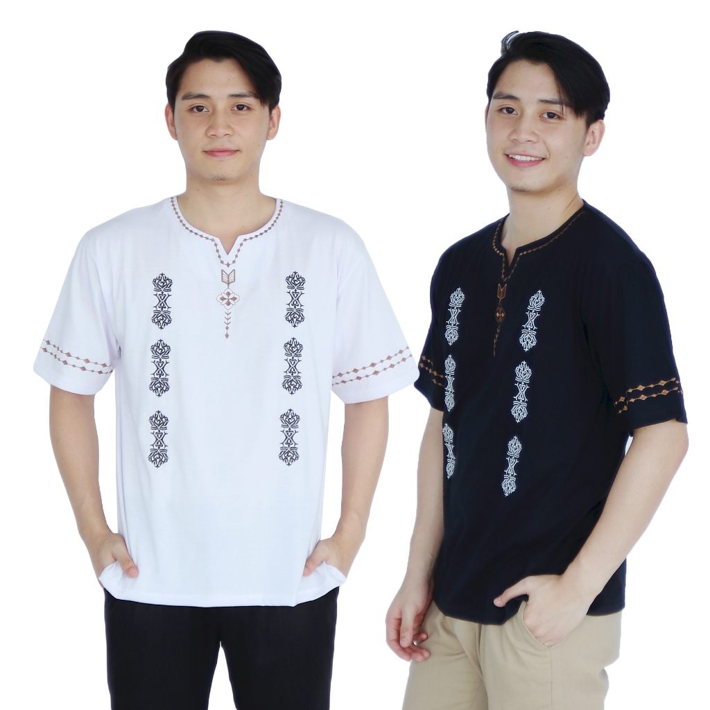 liso wear - Baju Koko UJ Lengan Pendek Pria | Baju Kaos Muslim Bordir Motif Batik