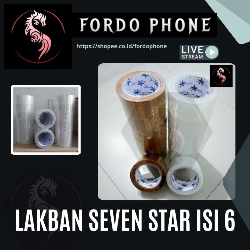 

Lakban Seven Star 45mm x 100 yard isi 6
