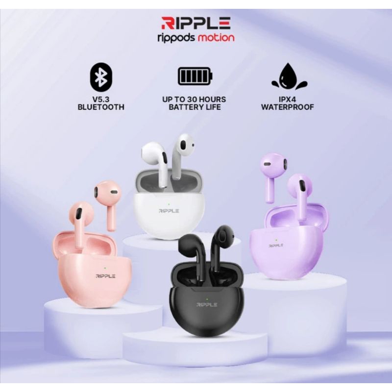 Headset Bluetooth Ripple Rippods Motion Earphone TWS Handsfree