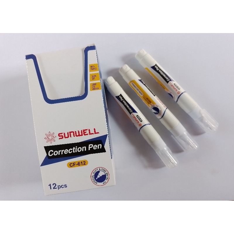 

1 Tipe X/Correction Pen Sunwell CF-612 Mata Besi