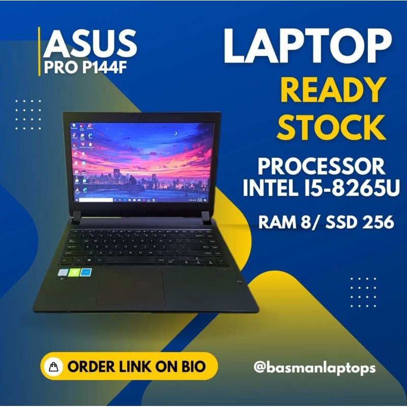 Laptop Asus Pro P144F Core i5 Generasi 8 Dual VGA Normal Siap Pakai - Laptop Murah - Laptop Malang -