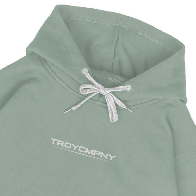 Troy Company Sweater Hoodie Green Mint Bases Simples - Hoodie Pria Hijau Mint KH 2514