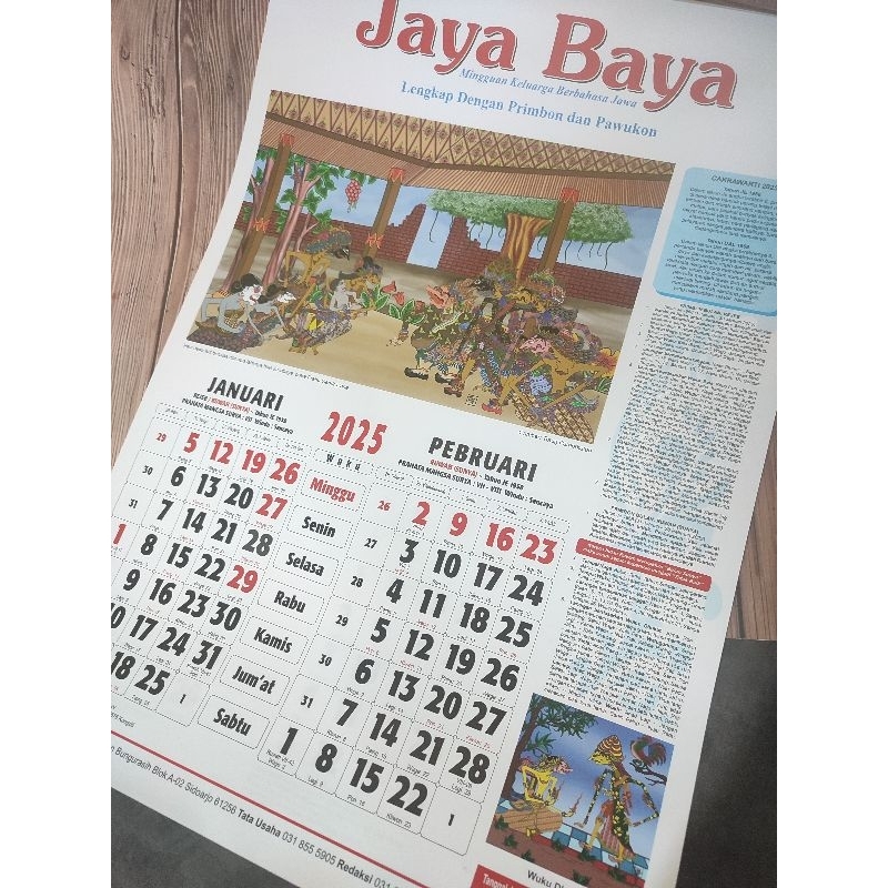 KRUCIL Kalender Jayabaya 2024 2025 - Kalender Jaya Baya - Kalender Jawa