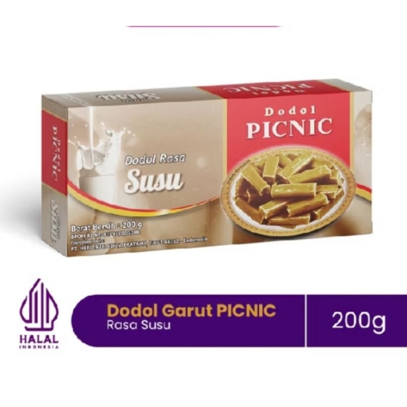 

Dodol Picnic Rasa Susu Khas Garut 200 Gram