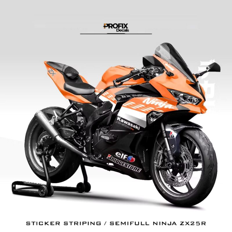 STRIPING SEMIFULL NINJA ZX25R MOTIF 18 / STIKER NINJA DECALS / STICKER KAWASAKI ZX25R/ STICKER MOTOR