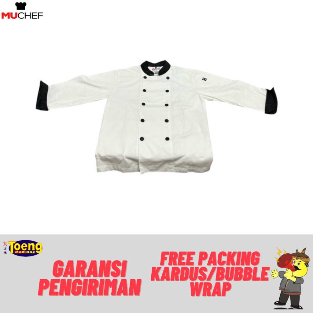 Baju Chef / Baju Koki - CHEF JACKET COMBI LONG S #1330151 MUCHEF