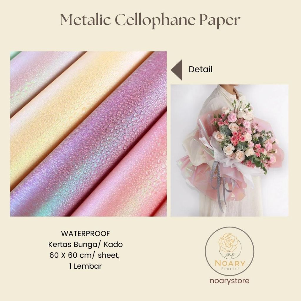

METALIC CELLOPHANE PAPER / Kertas Wrapping