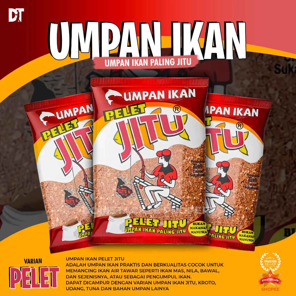 PELET UMPAN PANCING JITU/JITU MERAH /JITU TELOR BEBEK/JITU KRISTAL/JITU EBIE Campuran umpan pancing