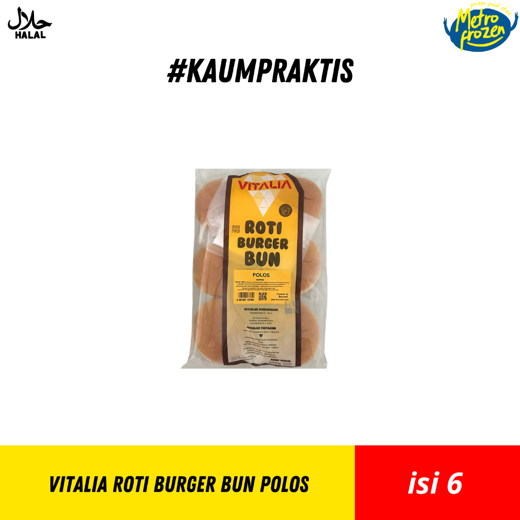 

Vitalia Roti Burger Polos (isi 6)