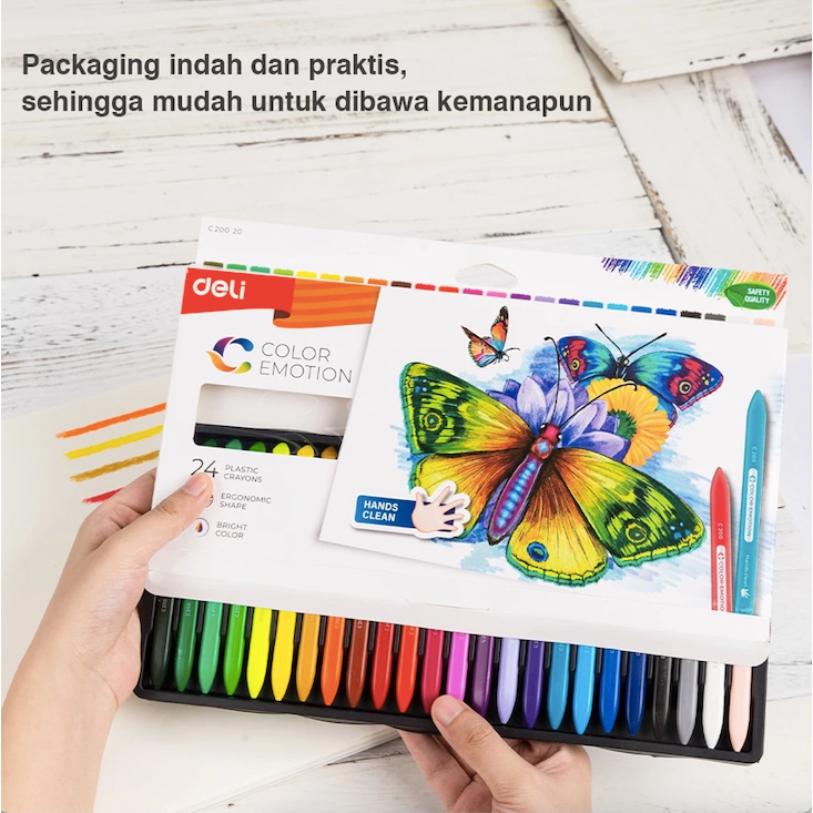 

Crayon Deli 12/18 Bentuk Segitiga EC20000 EC20010 / Krayon Anak Warna Cerah Bentuk segitiga ergonomis tidak beracun
