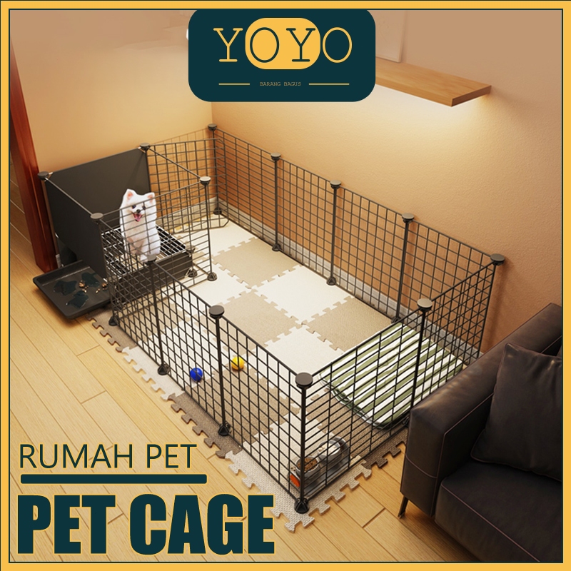 DIY Kandang /Pagar Kucing /Pet Cage Pagar Besi DIY/Kucing Kandang Anjing Kandang