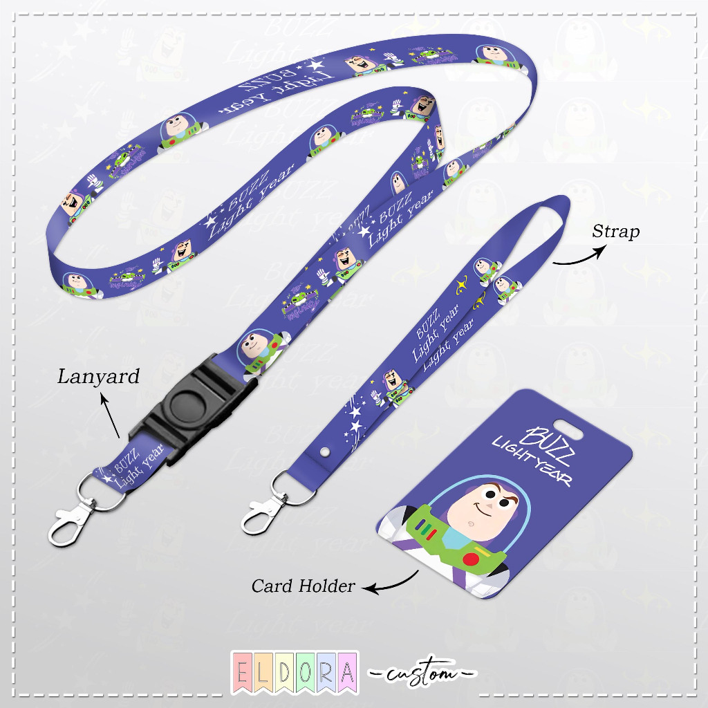 

[LANYARD] Strap id card holder Buzz toy story set gantungan kunci - tali hp - tempat kartu - name tag