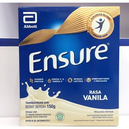 

Susu Ensure Vanilla 150 Gram Kemasan Lama dan Kemasan Baru (GOLD)